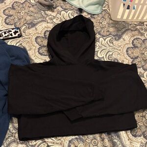 ALO Yoga Black Cropped Hoodie